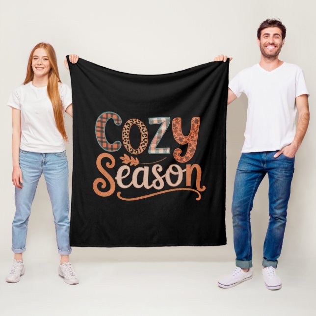 Gemütliche Saison Retro Herbst Wird gemütlich Ernt Fleecedecke (Beispiel)