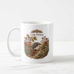Gemütliche Saison Süßer Igel Herbst Cottagecore Kaffeetasse