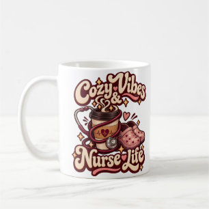 Gemütliche Stimmung und Krankenpfleger-Leben Retro Kaffeetasse