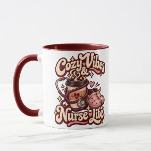 Gemütliche Stimmung und Krankenpfleger-Leben Retro Tasse