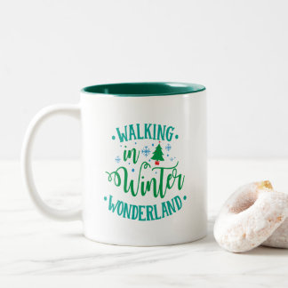Gemütliche Tasse, schlichtes Winterdesign Zweifarbige Tasse