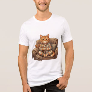 Gemütliche Teestunden-Katze Tri-Blend Shirt