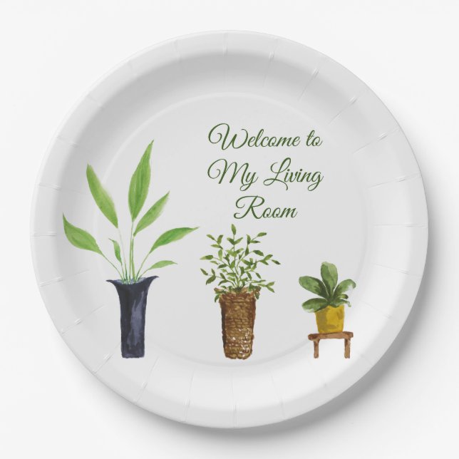 Gemütliche Teller aus dem Wohnzimmer (Vorderseite)