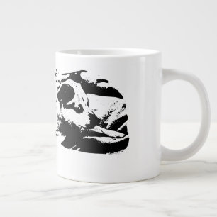 Gemütliche Terrier-Uhr im Winterbett Jumbo-Tasse