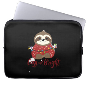 Gemütliche und helle Faultier-Weihnachtslichter (1 Laptopschutzhülle