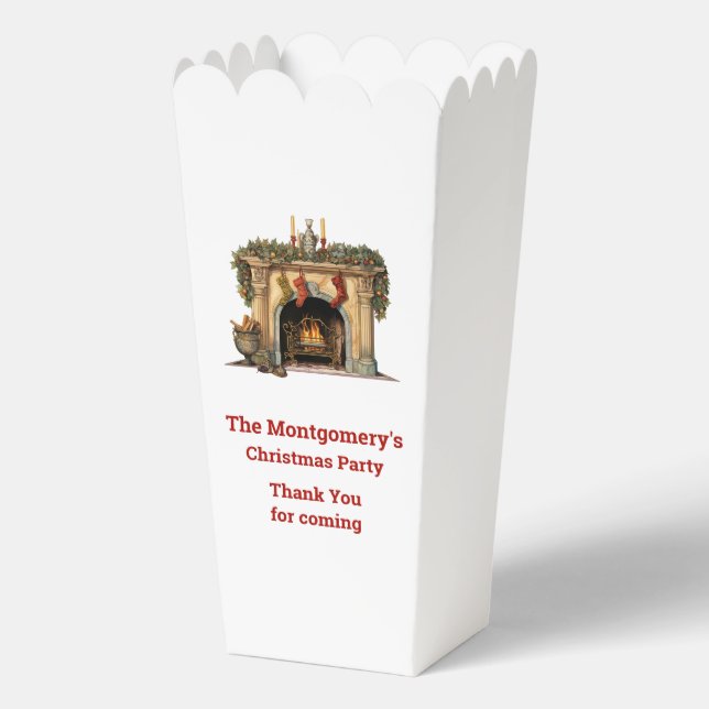 Gemütliche Viktorianische Feuerstelle Weihnachten  Geschenkschachtel (Vorderseite)