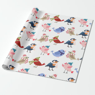 Gemütliche Vögel Geschenkpapier