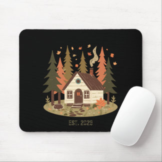 Gemütliche Waldhütte Herbst und Winter Sonderprodu Mousepad