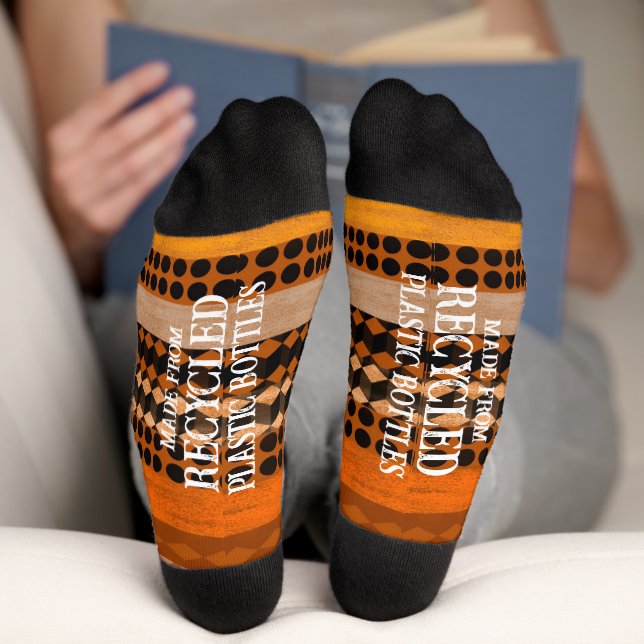 Gemütliche warme Farbtöne nachhaltig gebastelt Soc Socken (Unterseite)