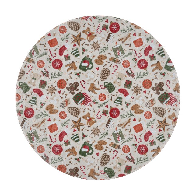 Gemütliche Weihnachten & Gewürze Schneidebrett (Vorderseite)