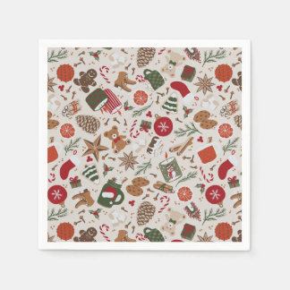 Gemütliche Weihnachten & Gewürze Serviette