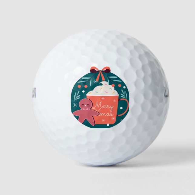 Gemütliche Weihnachten Golfball (Vorderseite)