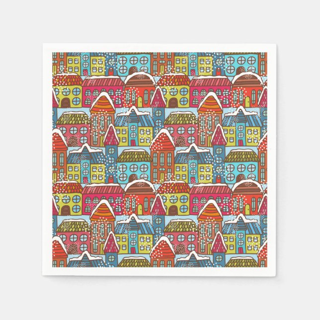 gemütliche Weihnachten Serviette (Vorderseite)