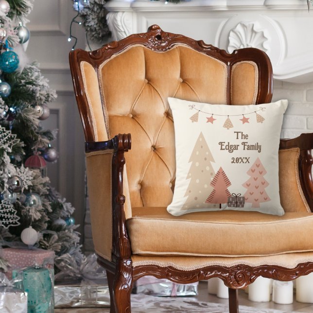 Gemütliche Weihnachten wünscht individualisierbare Kissen (cozy boho Christmas pillow)