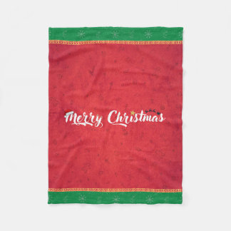 Gemütliche Weihnachts-Fleece-Decke – Rot & Grün Fleecedecke