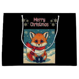 Gemütliche Weihnachts-Fuchs-Geschenktasche Große Geschenktüte
