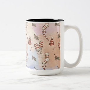 Gemütliche Weihnachts-Handschuhe Ferien  Zweifarbige Tasse