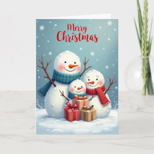 Gemütliche Weihnachts-Schneekarte Karte