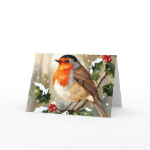Gemütliche Weihnachts-Wasserfarbillustration mit R