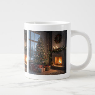 Gemütliche Weihnachtsabend-Tasse Jumbo-Tasse