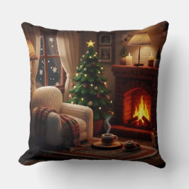 Gemütliche Weihnachtsatmosphäre im gestrickten Sti Kissen