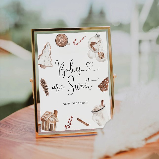 Gemütliche Weihnachtsbabys sind süßes Zeichen Sockelschild (Von Creator hochgeladen)