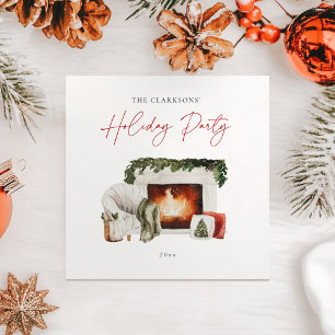 Gemütliche Weihnachtsfeier Serviette