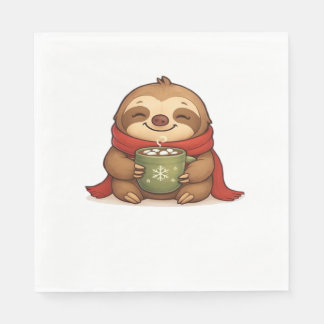 Gemütliche Weihnachtsfeige mit heißer Schokolade - Serviette