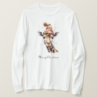 Gemütliche Weihnachtsgiraffe, individuell angepass T-Shirt