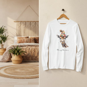 Gemütliche Weihnachtsgiraffe, individuell angepass T-Shirt