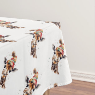 Gemütliche Weihnachtsgiraffe Tischdecke