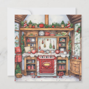 Gemütliche Weihnachtskarte Feiertagskarte