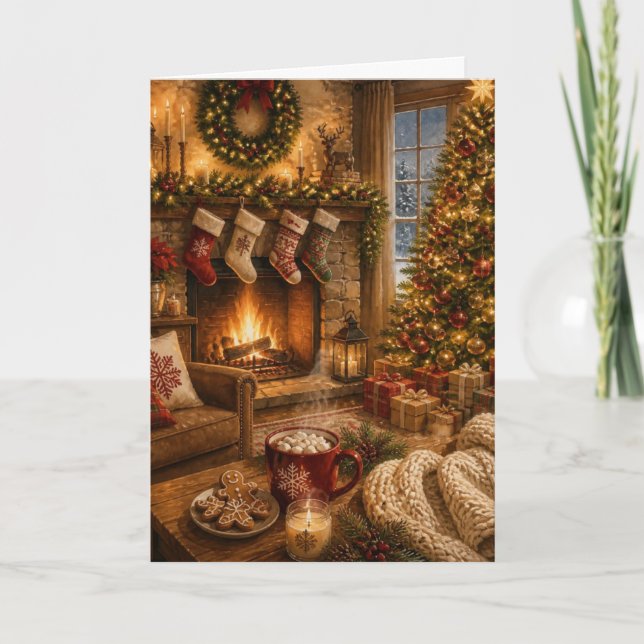 Gemütliche Weihnachtskarten Karte (Vorderseite)