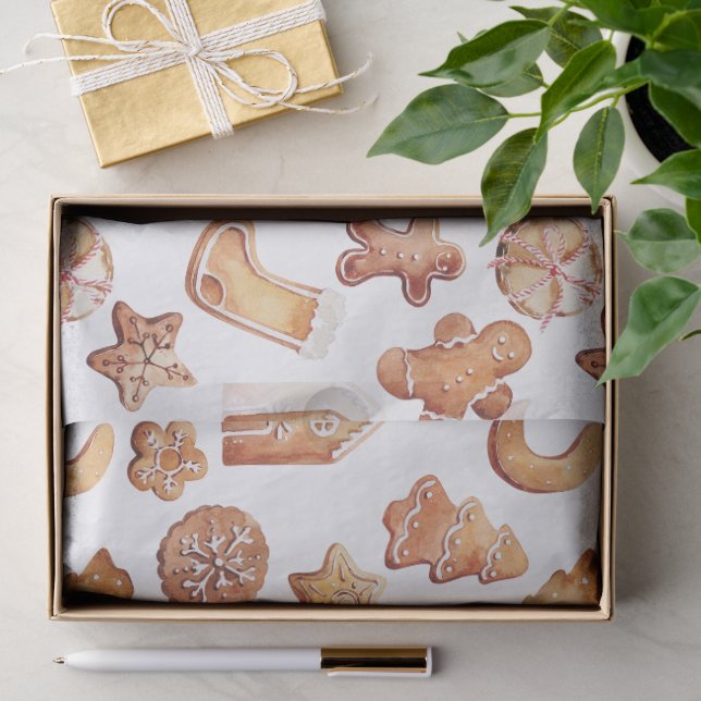 Gemütliche Weihnachtskekse Seidenpapier (Geschenk)