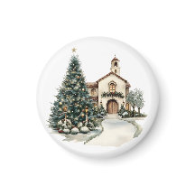 Gemütliche Weihnachtskirche & Baum