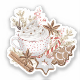 Gemütliche Weihnachtsleckereien Aufkleber