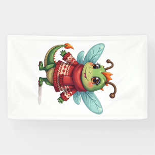 Gemütliche Weihnachtslibelle Banner