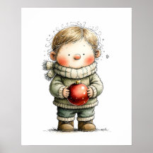 Gemütliche Weihnachtsmädchen-Wandkunst