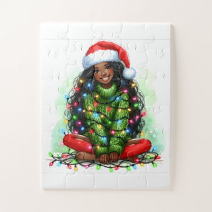 Gemütliche Weihnachtsstimmung mit Santa-Hut Puzzle