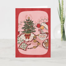 Gemütliche Weihnachtsszene Wasserfarben-Feiertagsk