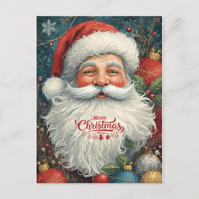 Gemütliche Weihnachtswünsche Feiertagspostkarte (Vorderseite)
