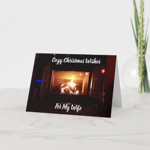 GEMÜTLICHE WEIHNACHTSWÜNSCHE FÜR MEINE **FRAU** FEIERTAGSKARTE