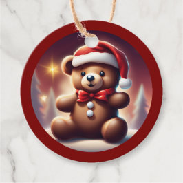 Gemütliche Weihnachtszeit Teddy Gingerbread TWArt Geschenkanhänger