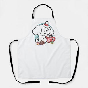 Gemütliche Welpenträume - heiße Schokolade und Wei Schürze