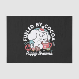 Gemütliche Welpenträume - heiße Schokolade und Wei Seidenpapier