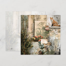 Gemütliche Winter Deep CottageCore Scrapbook Seite Einladung
