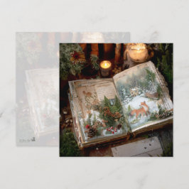Gemütliche Winter Deep CottageCore Scrapbook Seite Einladung