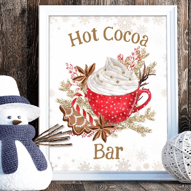 Gemütliche Winter Hot Cocoa Bar Cookies Weihnachte Poster (Von Creator hochgeladen)