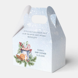 Gemütliche Winter Hot Cocoa Snowly Babydusche Geschenkschachtel