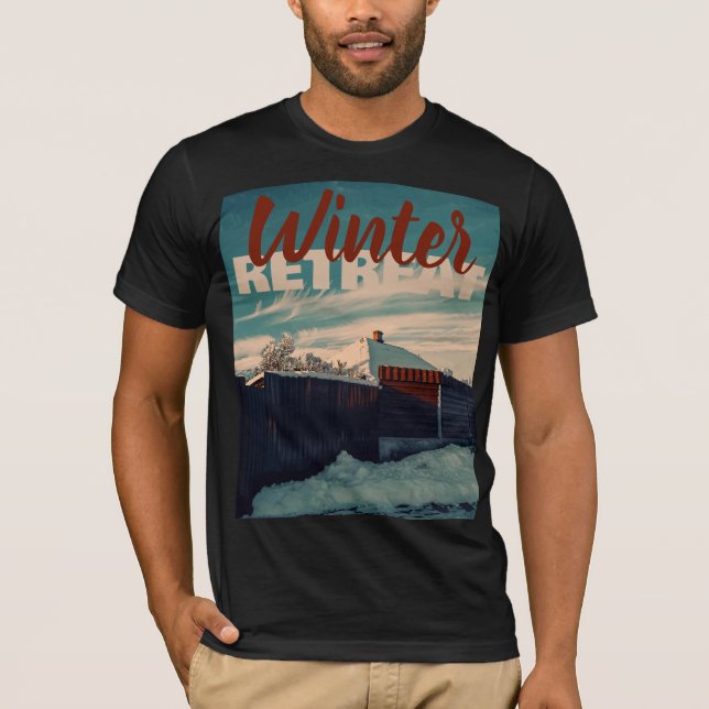 Gemütliche Winter-Schnee-Dachlandschaft im stilisi T-Shirt (Vorderseite)